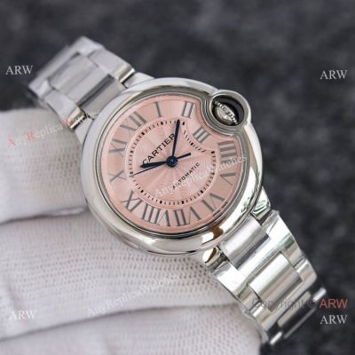 Swiss Copy Cartier Ballon Bleu NH05 Watch 33mm Salmon Face